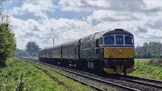 A Couple of Trains at Upton Lovell Level Crossing 04/05/24 (Including 33012 & 73136)