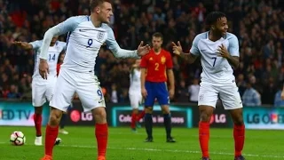 Jamie Vardy Mannequin Celebrate ●HD● England vs Spain 2 - 2 Friendly Match (HD)