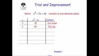 Trial and Improvement - Corbettmaths