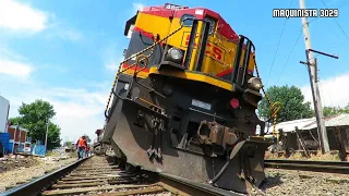 ENCARRILANDO LOCOMOTORAS DESCARRILADAS en el patio de Morelia (Esto no se ve en Netflix)