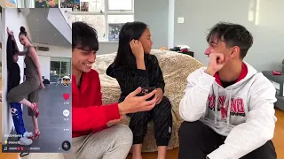 Lucas and Marcus! Little Sister REACTS To Our CRINGE TikToks