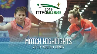 He Zhuojia vs Maria Malanina | 2019 ITTF Polish Open Highlights (R64)