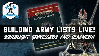 GENERALS HANDBOOK 2021 LIST CRAFTING SHOW - LIVE DISCUSSION ON SOULBLIGHT AND SLAANESH LISTS!