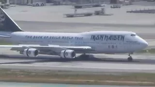 Iron Maiden's Ed Force One Inbound to LAX from the Control Tower 04/14/16