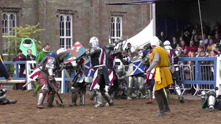 Armoured Knights USA v SCOTLAND 5 v 5 during IMCF World Championship at Scone Palace Scotland 2018