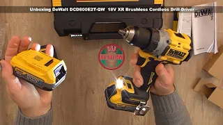 Unboxing DeWalt DCD800E2T QW  18V XR Brushless Cordless Drill Driver _ Bob The Tool Man