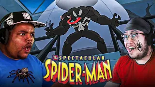 VENOM! | The Spectacular Spider-Man Season 1 Episode 12 GROUP REACTION