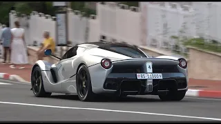 Supercars Accelerating at Monaco Hairpin! MC12, LaFerrari, Murcielago, Gintani SV Flames! Loud Cars!