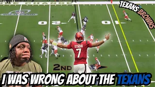 REACTING TO THE Cleveland Browns vs. Houston Texans Game