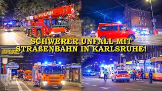 [SCHWERER UNFALL MIT STRAßENBAHN] - Mann wird unter Bahn eingeklemmt - | FEUERWEHR & RETTUNGSKRÄFTE