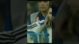 Messi's reaction after winning the World cup