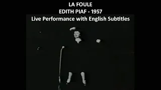 La foule - Edith Piaf - 1957 - Live and with English Subtitles