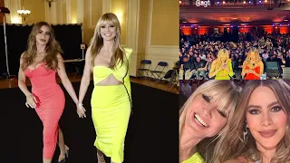 SOFIA VERGARA & HEIDI KLUM HAVING FUN AT THE AMERICAN GOT TALENT SHOW LAST MONTH