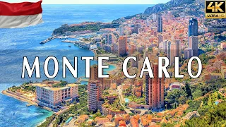 VOLANDO SOBRE MONTE CARLO 4K | Increíble paisaje natural hermoso con música relajante | VÍDEO 4K UHD