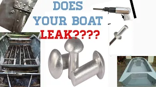 HOW TO REPLACE LEAKY BOAT RIVETS   SOLID AND POP