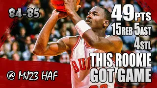 Michael Jordan Highlights vs Pistons (1985.02.12) - 49pts, This ROOKIE GOT GAME!