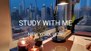 3 HOUR STUDY WITH ME / New York City / Sunset / Background noise