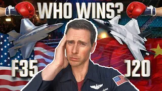 F-35 vs Chinese J-20 | Fighter Pilot Reacts