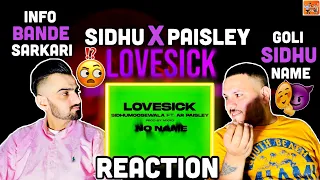 Reaction on Sidhu Moose Wala Ft Paisley | Love Sick | ReactHub Sidhu Moosewala Mxrci
