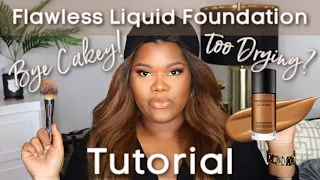 How to apply BareMinerals Makeup Tutorial | Barepro Liquid Foundation | Beginner Friendly, Dark Skin