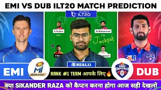 EMI vs DUB Dream11, EMI vs DUB Dream11 Prediction, MI Emirates vs Dubai Capitals UAET20 Team Today