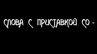 Слова с приставкой  СО