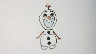 Как Нарисовать Олафа Снеговик Из Мультфильма Холодное Сердце 2 Быстрые Милые Рисунки Каваи| Art TV