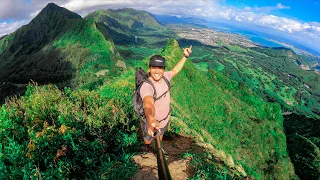 Hiking Razor Thin Hawaii Ridgeline