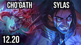 CHO'GATH vs SYLAS (MID) | Rank 1 Cho, 9/1/4, 1.7M mastery, 500+ games | KR Challenger | 12.20