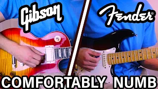 Pink Floyd - Comfortably Numb Guitar Solo - Fender Stratocaster vs. Gibson Les Paul