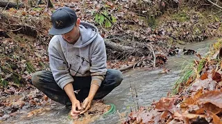 Panning in the rain is just as AuSOME!!! #americasbackyardgold #goldpanning