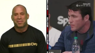 trash talk between Chael Sonnen vs Wanderlie Bellator Press Conference highlight