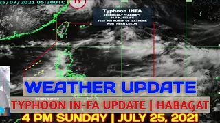 PAG-ASA WEATHER UPDATE | 4 PM SUNDAY | JULY 25, 2021 | TYPHOON IN-FA | GALE WARNING ALERT | HABAGAT