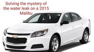 2015 Chevy Malibu water leak in trunk mystery solved?