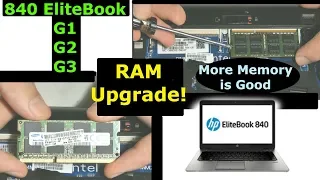 Upgrading Memory RAM in HP 840 G1 EliteBook, 840 G2 or 840 G3