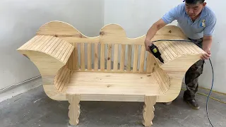Ideas And Woodworking Skills Of Skillful Carpenter - Design An Extremely Sturdy Sofa With Joints