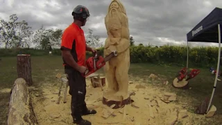 Chainsaw Carved Sasquatch Time Lapse