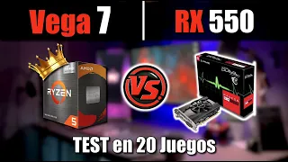 ✅ Ryzen 5 5600G : VEGA 7 vs RX 550 ✅ Test in 20 Games ✅ 2022