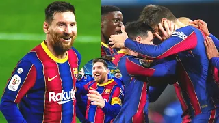 Lionel Messi crazy celebration after pique's last minute goal😍• Barcelona Vs Sevilla