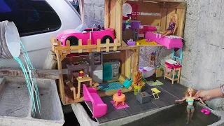 HAGO y DECORO una CASA con PISCINA en el LAVADERO para BARBIE