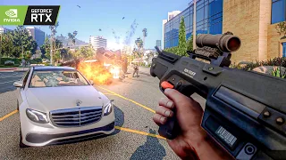 GTA 5 - FIRST PERSON Five Star RAMPAGE! RTX 3090 OC Ray-Tracing Graphics Epic Police Chase Gameplay