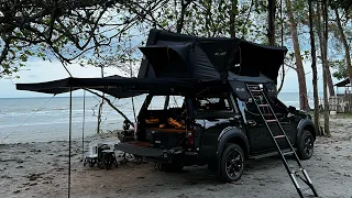Camping / physis Campsite Mersing /Nissan Navara pro 4X / Nomad Alu 190 /Roof Top Tent / 270 Awning.