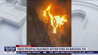 2 people injured in Brooklyn fire