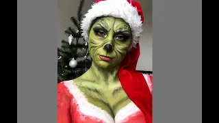 Glam Grinch Christmas Makeup Tutorial