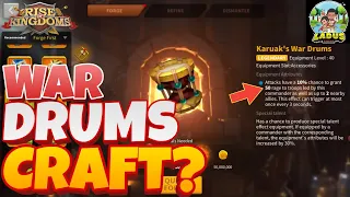 Karuak's War Drums Worth Forging? RoK Legendary Accessory Crafting