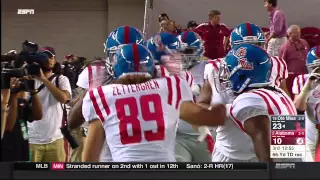 HD - Ole Miss crazy carom touchdown catch at Alabama