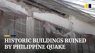 Colonial-era buildings damaged by deadly quake in Philippines