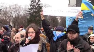 Резолюція #Євромайдан #Харків 1 грудня. Читає Надія Савинська