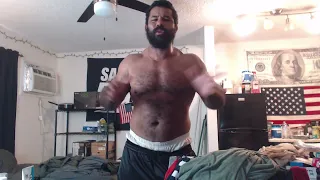 Muscle God Samson Flexing Before Work - 2:40 pm - 8-23-2023