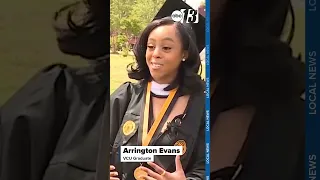 Graduation protest during Virginia Governor Youngkin speech at VCU